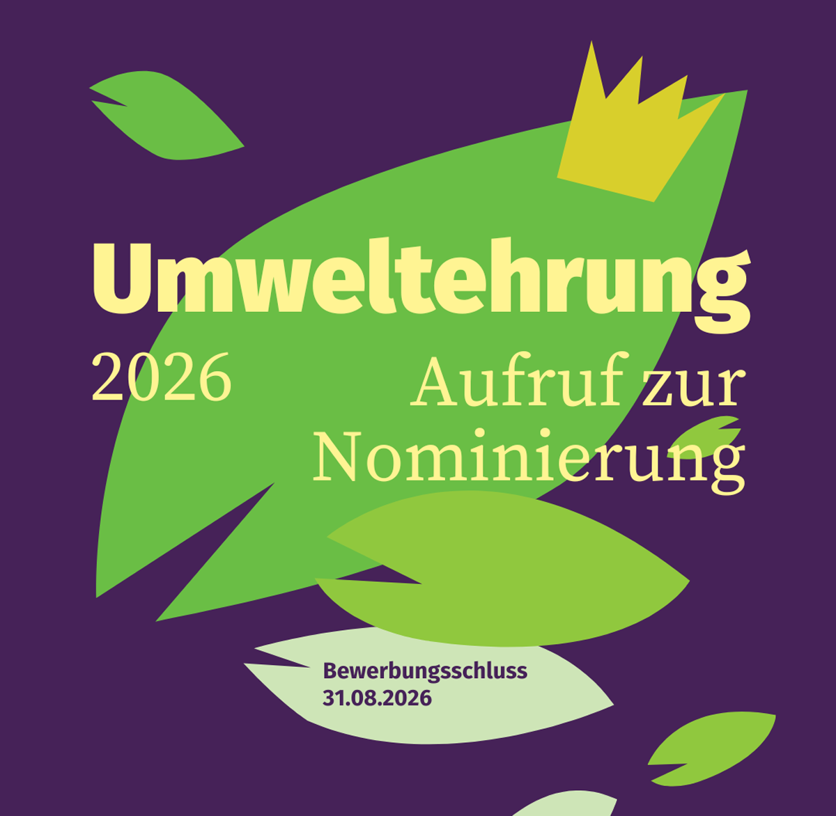 Umweltehrung 2026